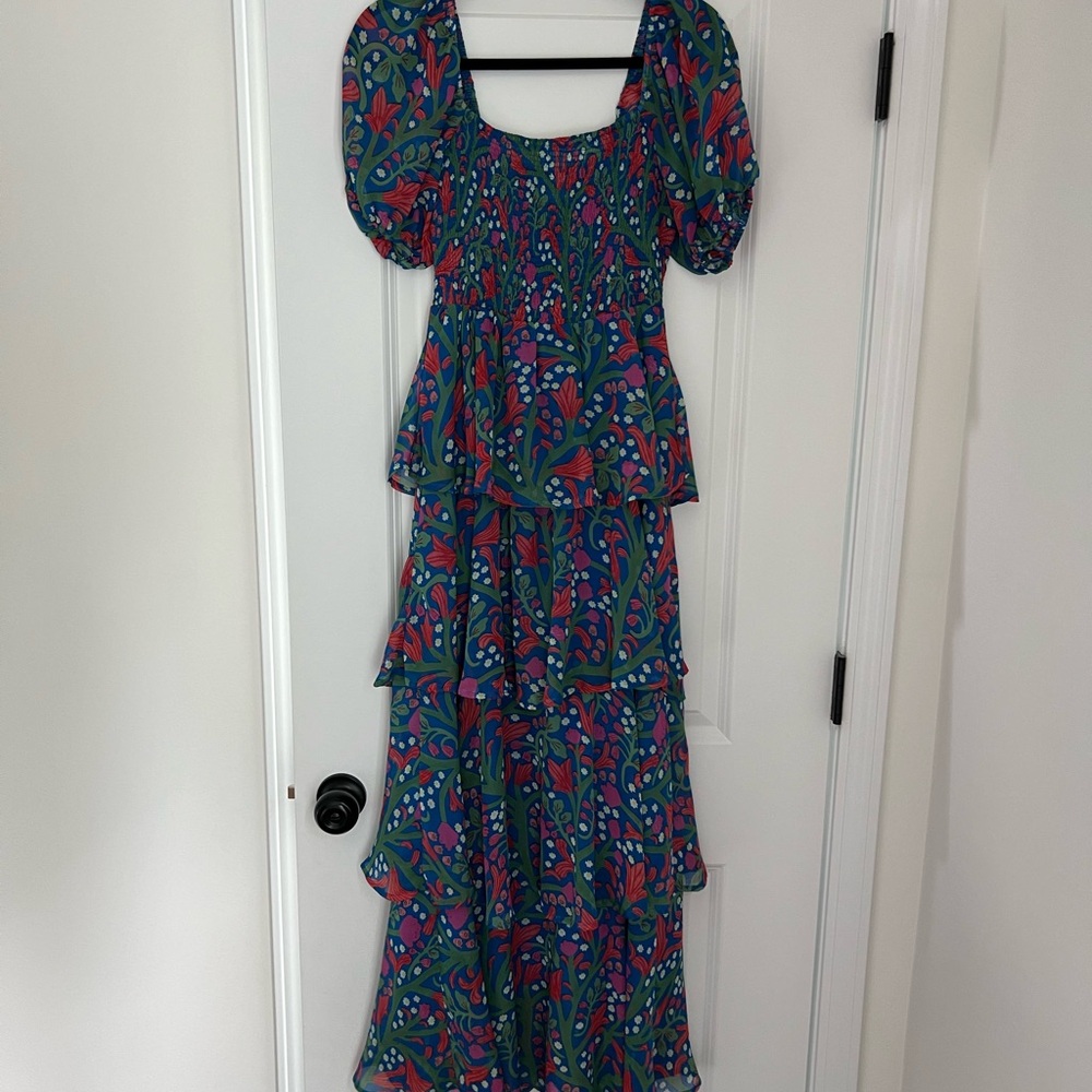 Floral Maxi Dress with Puff Sleeves